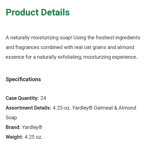 NEW 3 Bars Yardley of London Oatmeal & Almond Soap Sensitive Skin Luxury - Picture 3 of 7